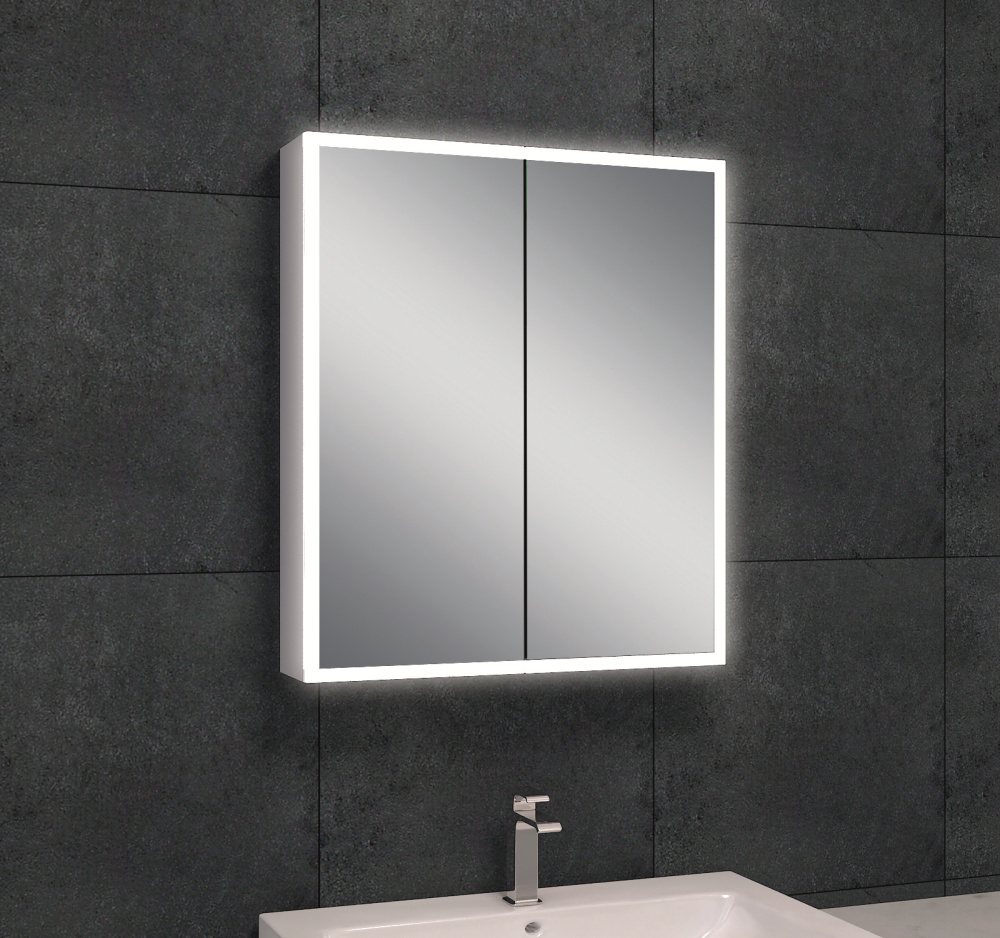 Wiesbaden Quatro Spiegelkast met Verlichting - 60 x 70 x13 cm