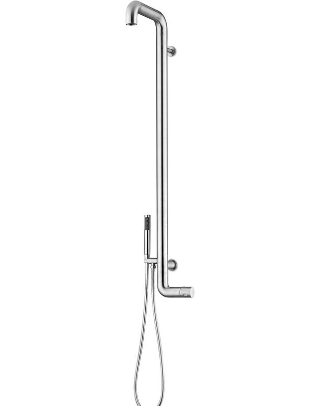 JEE-O Flow Wanddouche | Met Eengreep-mengkraan en Handdouche | H133,7 cm | Geborsteld