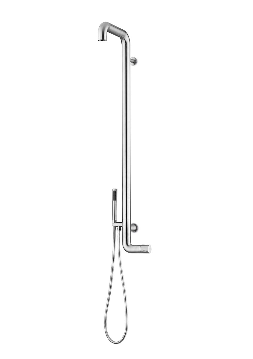 JEE-O Flow Wanddouche | Met Eengreep-mengkraan en Handdouche | H133,7 cm | Geborsteld