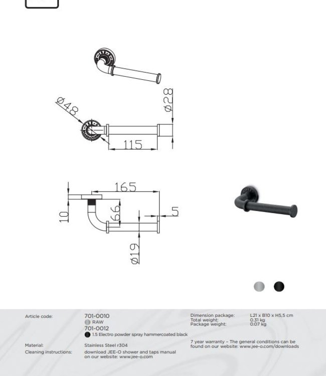 JEE-O SOHO Toiletrolhouder - Meerdere Kleuren