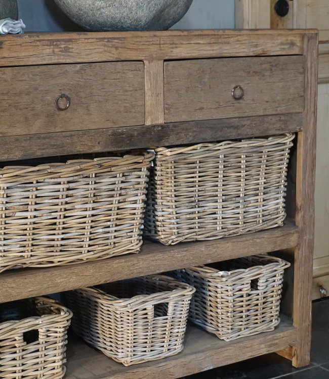 Rene Houtman Landelijk Badkamermeubel Oud Hout 100 cm