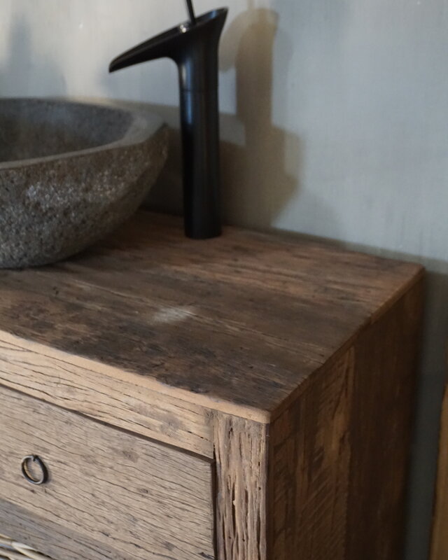 Rene Houtman Landelijk Badkamermeubel Oud Hout 100 cm