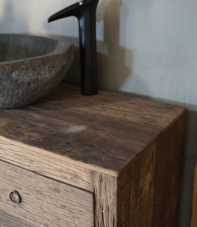 Rene Houtman Landelijk Badkamermeubel Oud Hout 100 cm