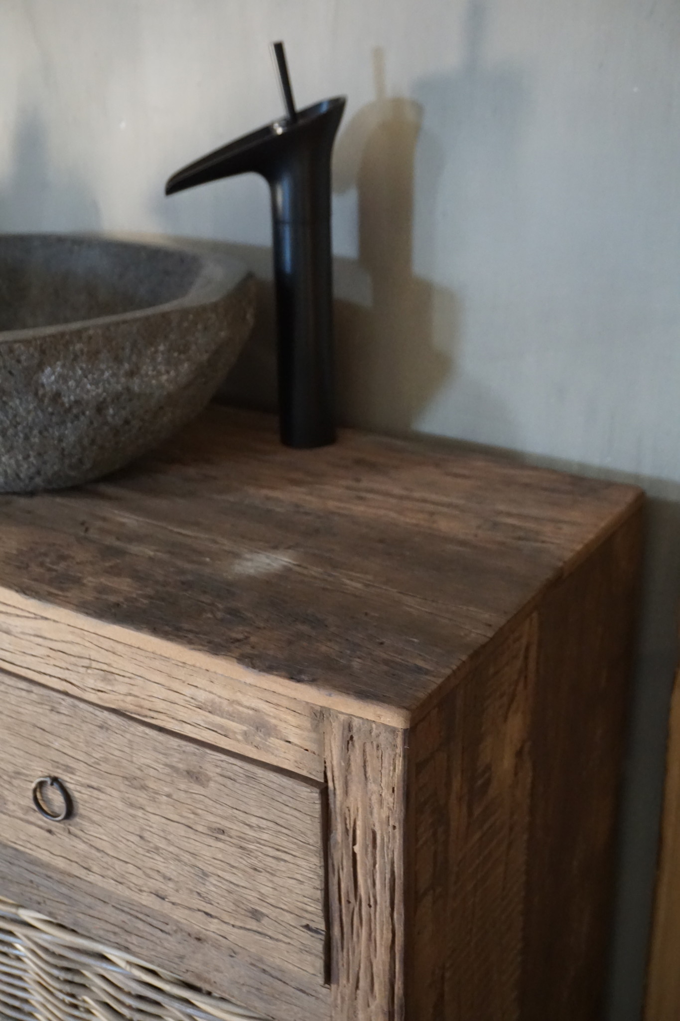 Rene Houtman Landelijk Badkamermeubel Oud Hout 100 cm