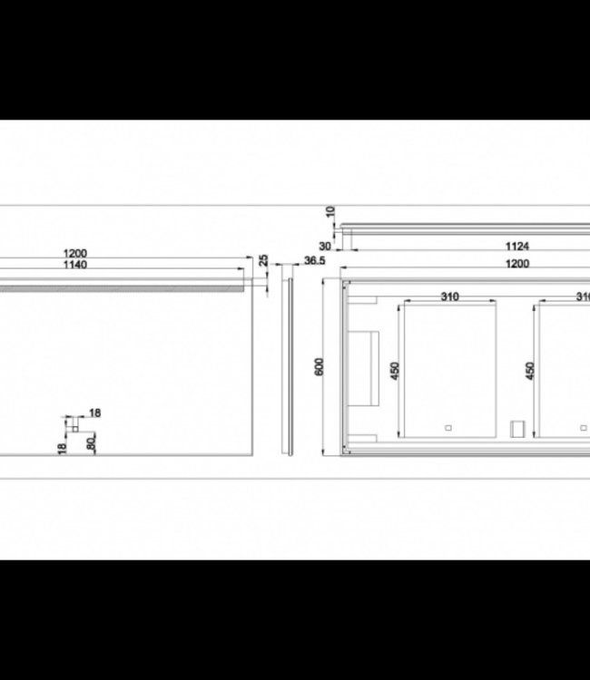 Wiesbaden Ambi One - Condens-vrije Spiegel met LED Verlichting - 120 x60 cm