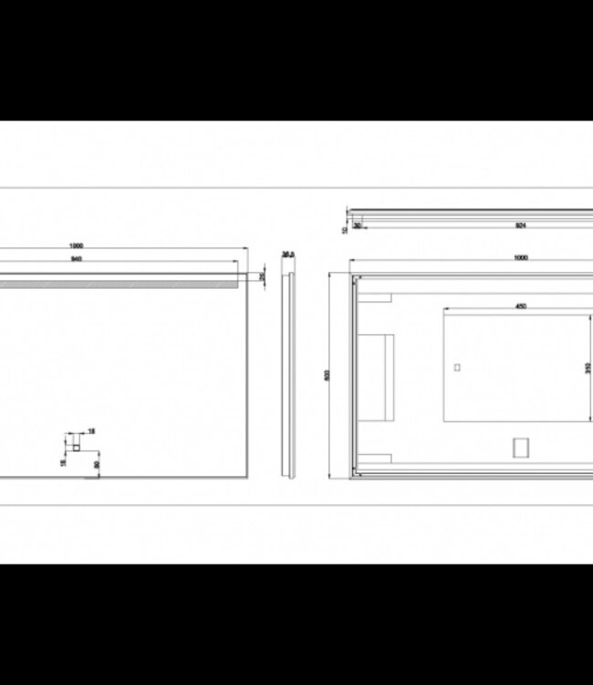 Wiesbaden Ambi One - Condens-vrije Spiegel met LED Verlichting - 100 x 60 cm