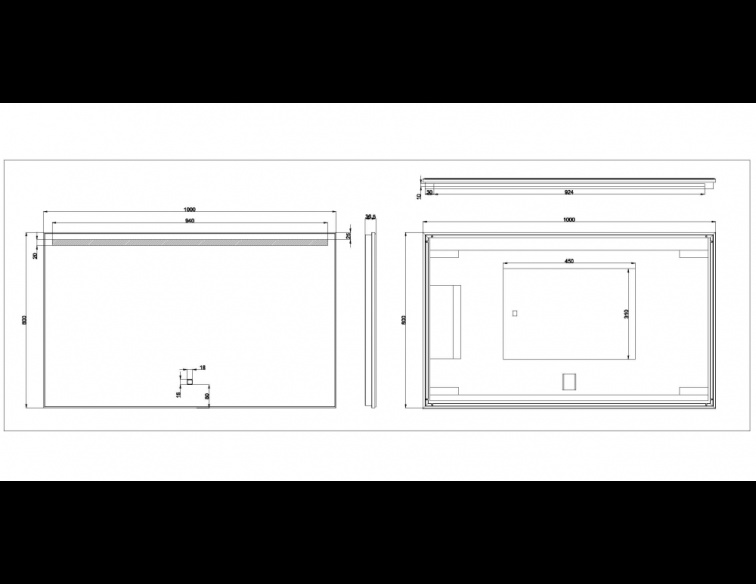 Wiesbaden Ambi One - Condens-vrije Spiegel met LED Verlichting - 100 x 60 cm