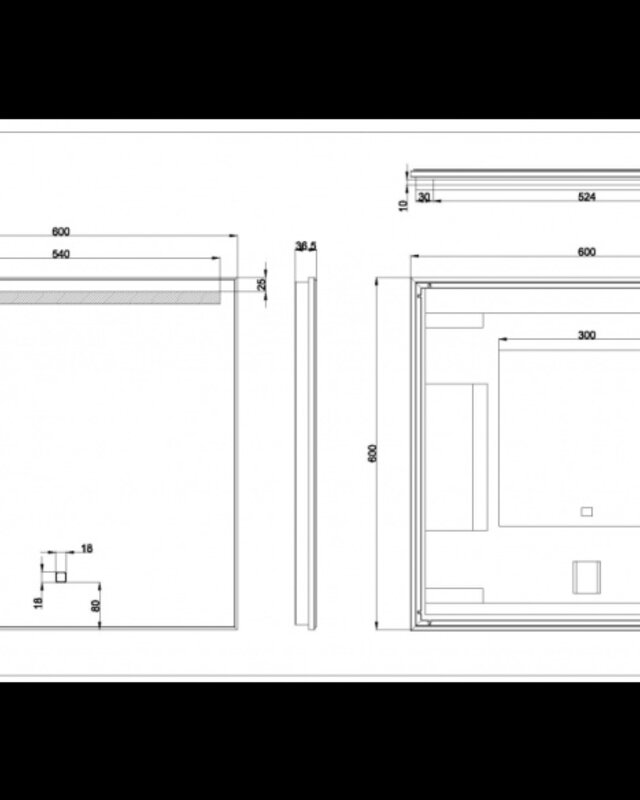 Wiesbaden Ambi One - Condens-vrije Spiegel met LED Verlichting - 60 x 60 cm