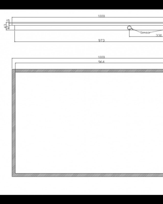 Wiesbaden Quatro-LED Spiegel - Condens-vrij - 100 x 60 cm