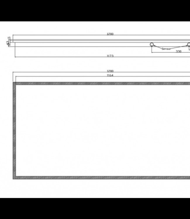 Wiesbaden Quatro-LED Spiegel - Condens-vrij - 120 x 60 cm
