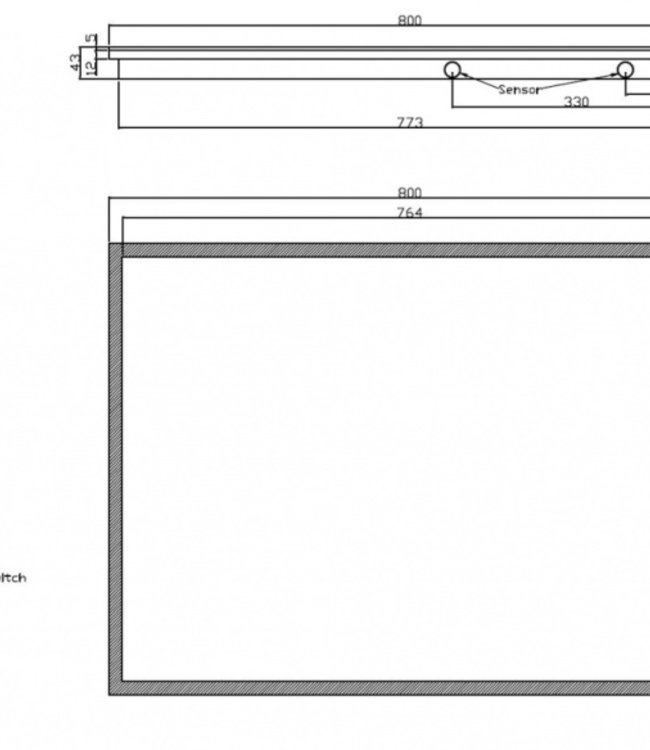 Wiesbaden Quatro-LED Spiegel - Condens-vrij - 80 x 60 cm