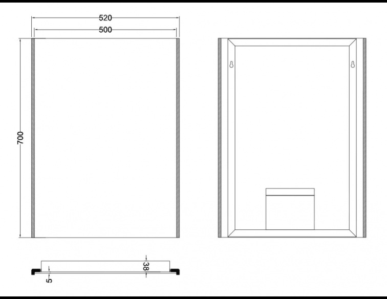 Wiesbaden Duo-LED Spiegel - Condens-vrij - 50 x 70 cm