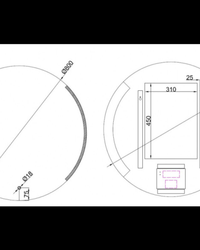 Wiesbaden Round LED Spiegel - Condens-vrij - Rond - 80 cm