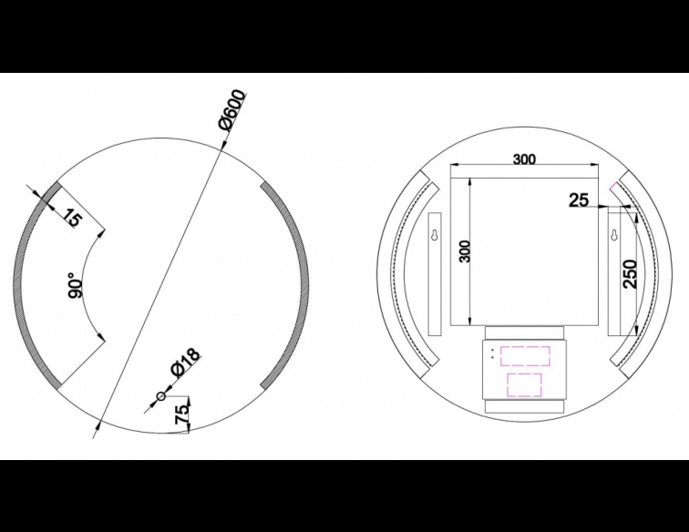 Wiesbaden Round LED Spiegel - Condens-vrij - Rond - 60 cm