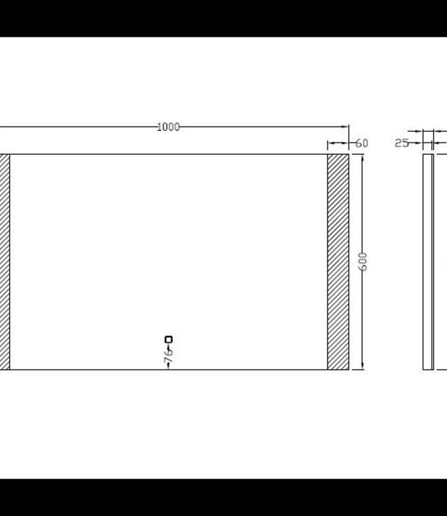 Wiesbaden Sunny - Dimbare - LED Spiegel - 100 x 60 cm