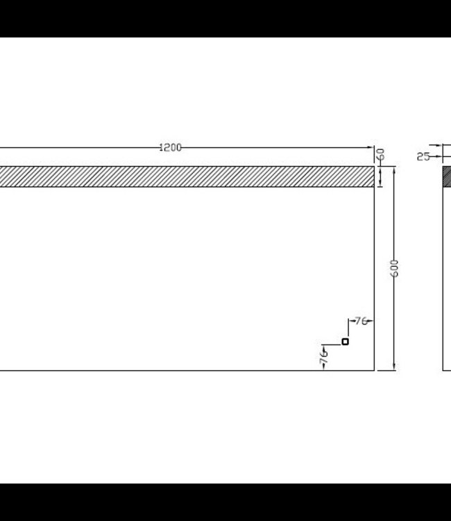 Wiesbaden Single dimbare LED Spiegel - Condens-vrij - 120 x 60 cm