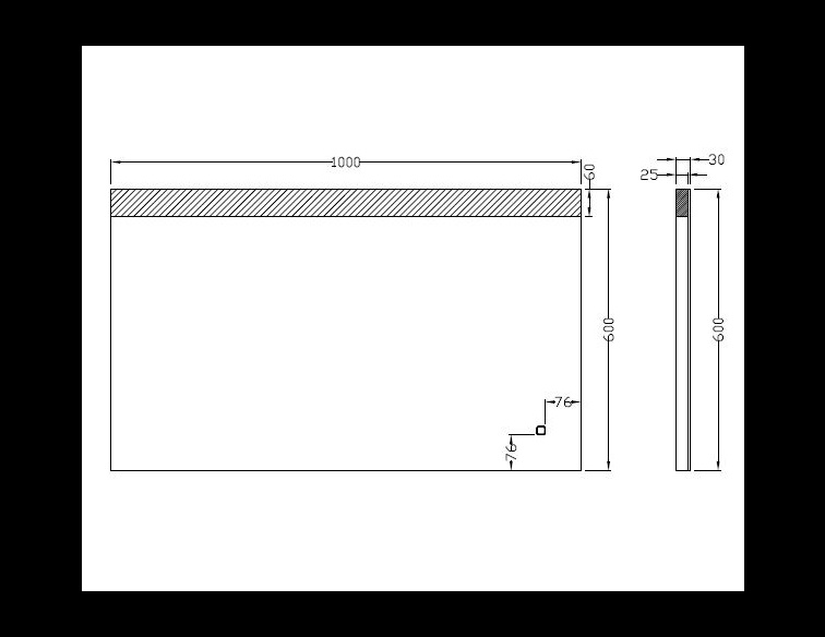 Wiesbaden Single dimbare LED Spiegel - Condens-vrij - 100 x 60 cm