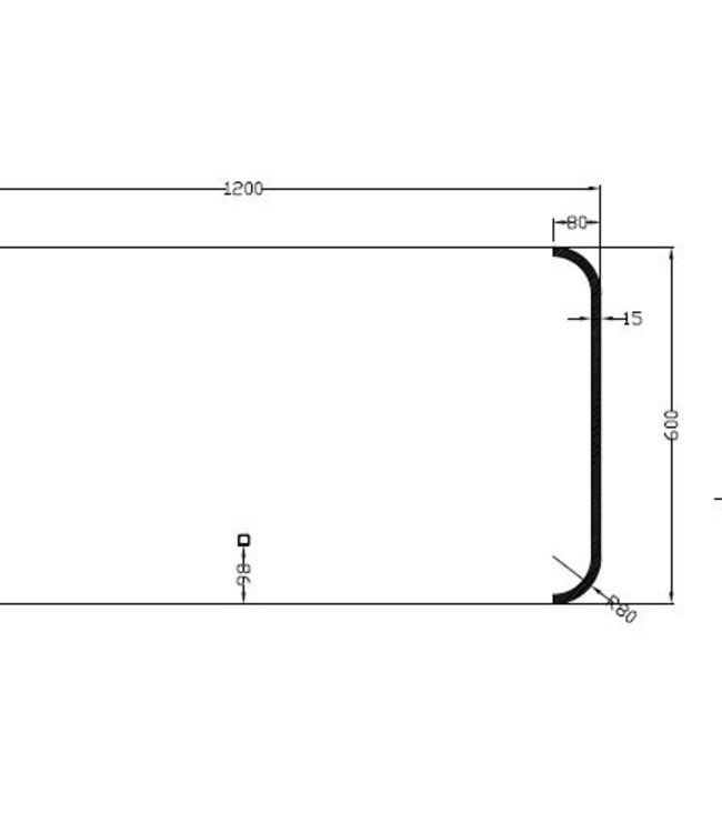Wiesbaden Bracket - Dimbare LED Spiegel - Condens-vrij - 120 x 60 cm