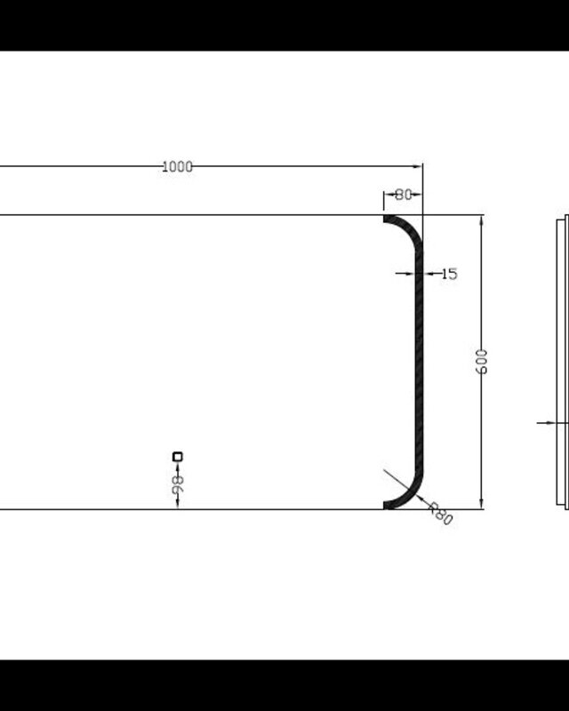 Wiesbaden Bracket - Dimbare LED Spiegel - Condens-vrij - 100 x 60 cm