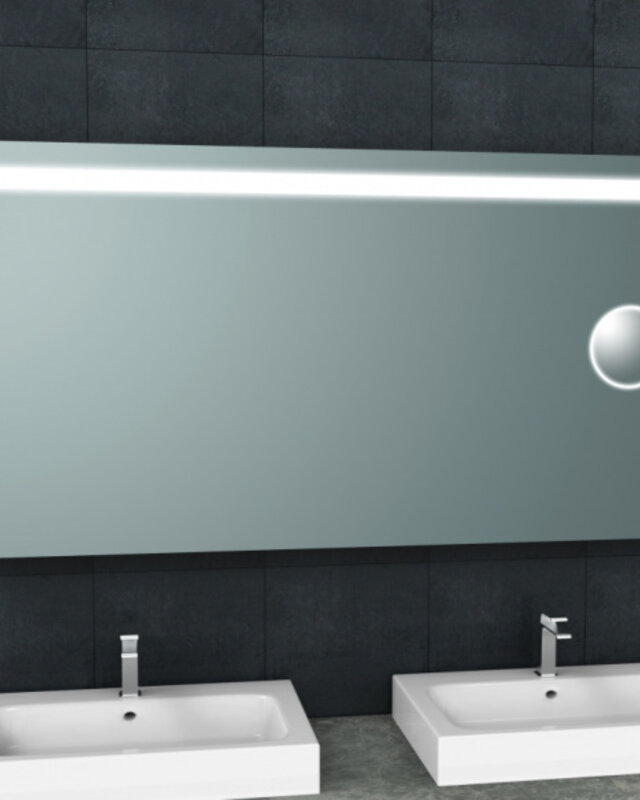 Wiesbaden Tigris Spiegel met LED Verlichting en Scheerspiegel - 160x80 cm