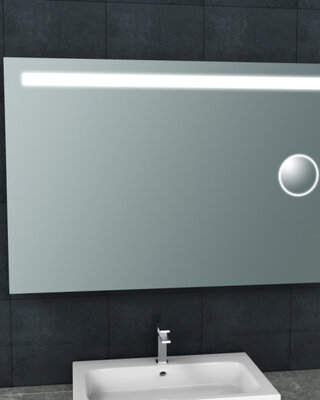 Wiesbaden Tigris Spiegel met LED Verlichting en Scheerspiegel - 120x80 cm