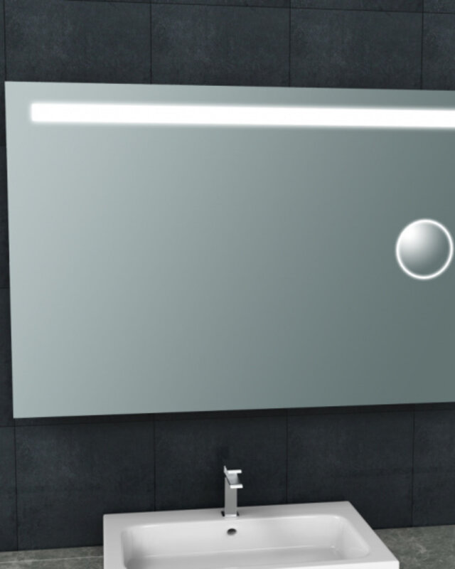 Wiesbaden Tigris Spiegel met LED Verlichting en Scheerspiegel - 120x80 cm