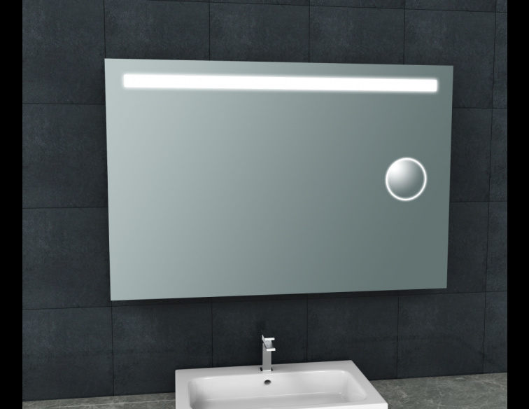 Wiesbaden Tigris Spiegel met LED Verlichting en Scheerspiegel - 120x80 cm