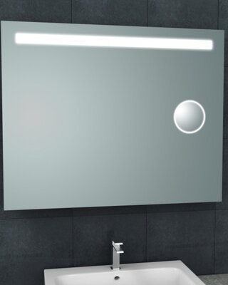 Wiesbaden Tigris Spiegel met LED Verlichting en Scheerspiegel - 100x80 cm
