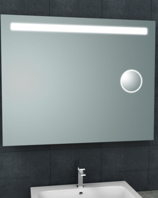 Wiesbaden Tigris Spiegel met LED Verlichting en Scheerspiegel - 100x80 cm