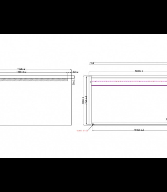 Wiesbaden Tigris Spiegel met LED Verlichting - 160 x 80 cm