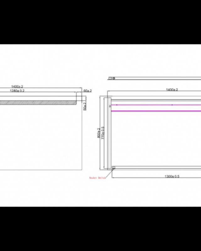 Wiesbaden Tigris Spiegel met LED Verlichting - 140 x 80 cm