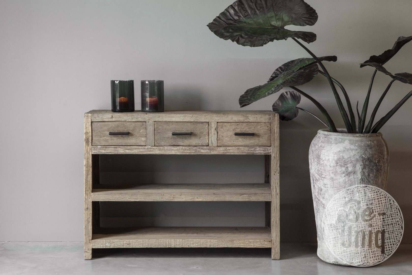 Be-Uniq Sidetable Chicago - Oud Hout - L40 x B120 x H90 cm