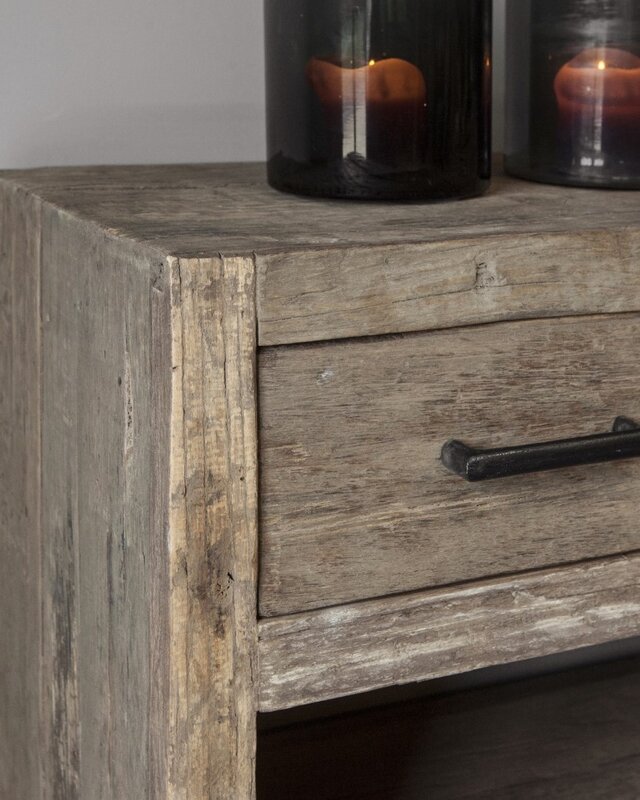 Be-Uniq Sidetable Chicago - Oud Hout - L40 x B120 x H90 cm