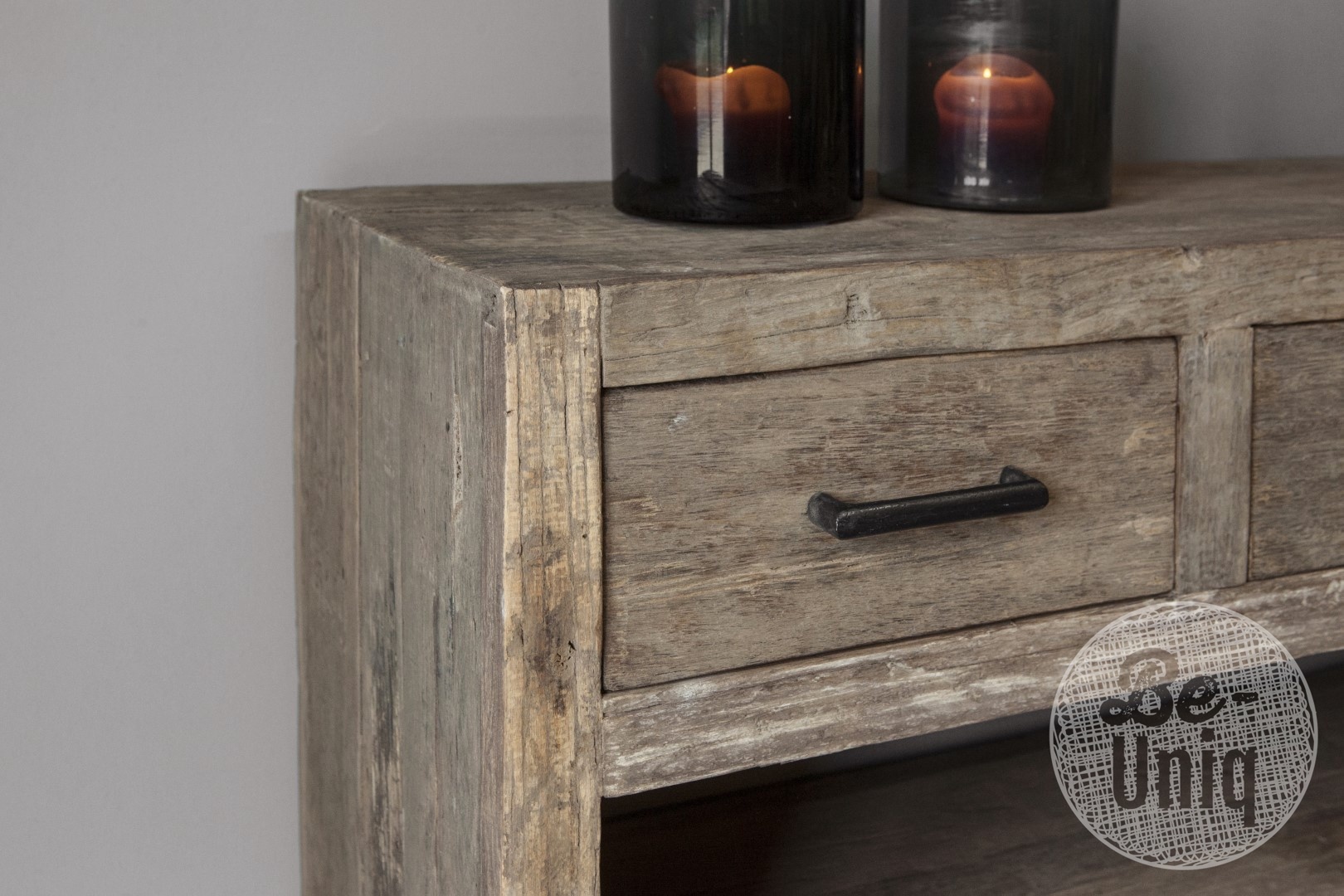 Be-Uniq Sidetable Chicago - Oud Hout - L40 x B120 x H90 cm