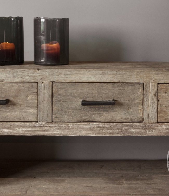 Be-Uniq Sidetable Chicago - Oud Hout - L40 x B120 x H90 cm