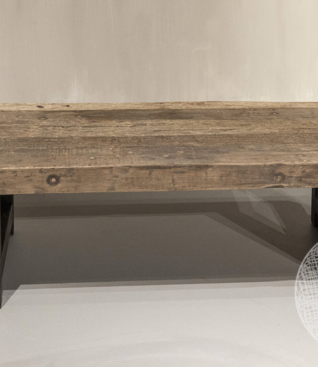 Be-Uniq Robuuste Salontafel - Oud Hout - L60 x B120 cm