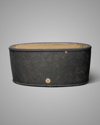 Brynxz Ovalen Plantenbak - Bruin - L51 x B22 x H23 cm