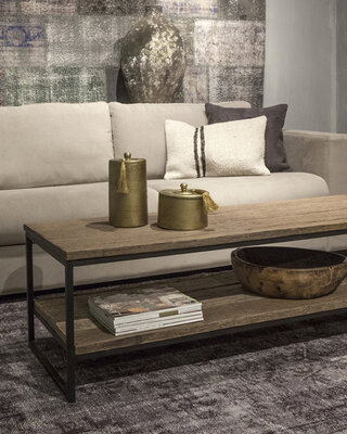 Be-Uniq Salontafel Shelf - Oud Hout - L50 x B160 x H45 cm