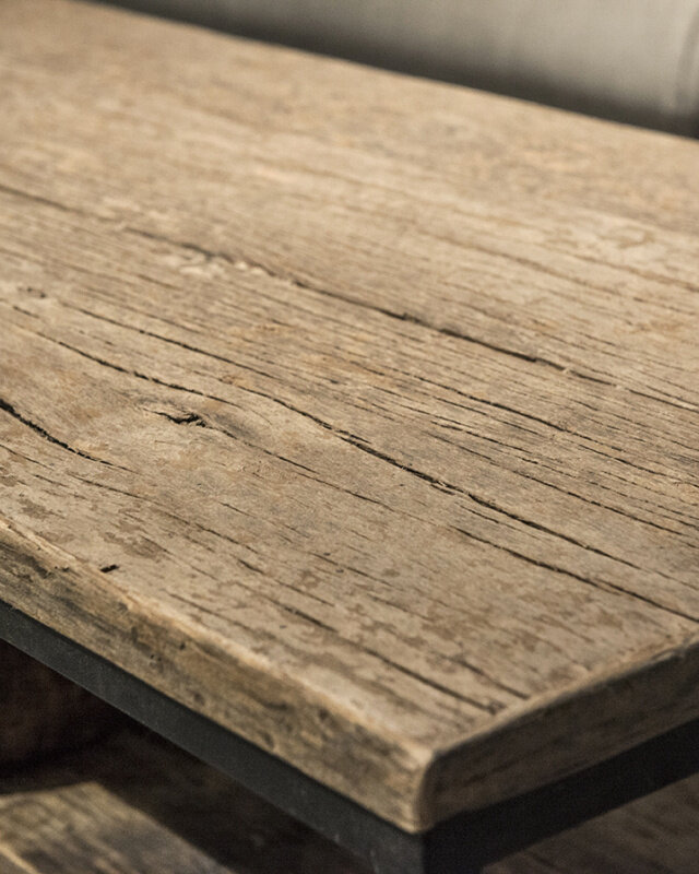 Be-Uniq Salontafel Shelf - Oud Hout - L50 x B160 x H45 cm