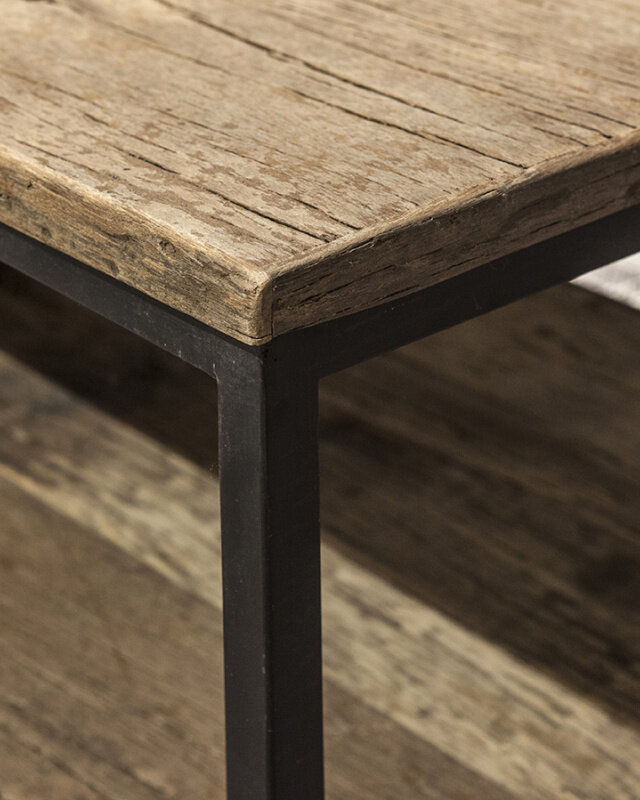 Be-Uniq Salontafel Shelf - Oud Hout - L50 x B160 x H45 cm