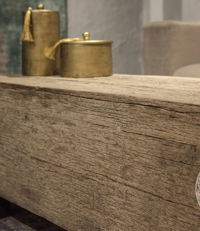 Be-Uniq Salontafel Cube - Oud Hout - L50 x B140 x H45 cm