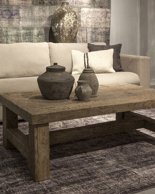 Be-Uniq Salontafel Klooster - Oud Hout - H45 x B130 x D75 cm