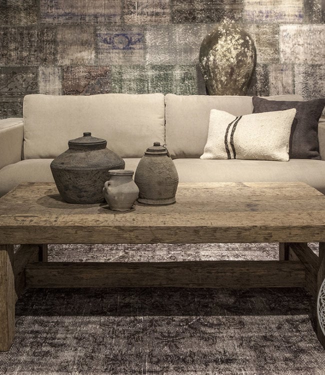 Be-Uniq Salontafel Klooster - Oud Hout - H75 x B130 x D45 cm