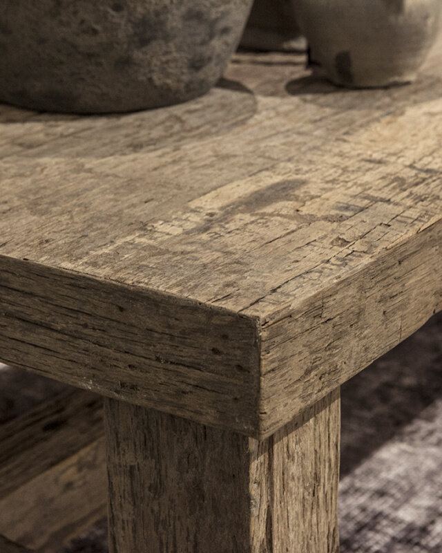 Be-Uniq Salontafel Klooster - Oud Hout - H45 x B130 x D75 cm
