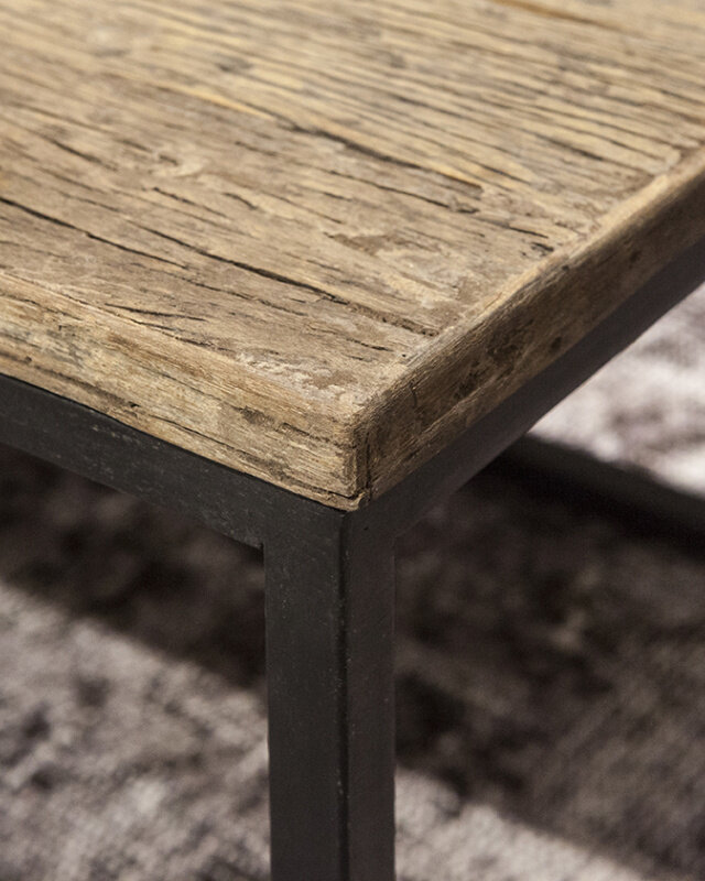 Be-Uniq Salontafel Easy - Oud Hout - L50 x B85 x H40 cm