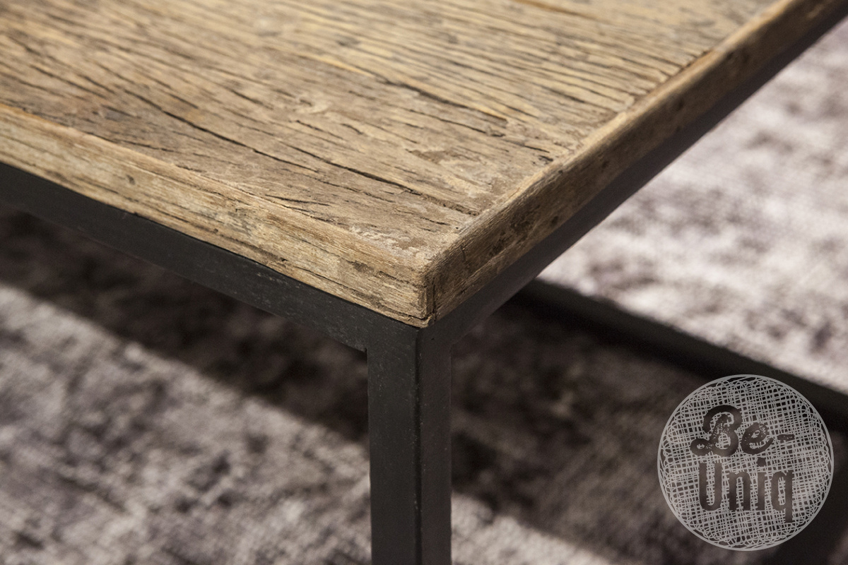 Be-Uniq Salontafel Easy - Oud Hout - L50 x B85 x H40 cm