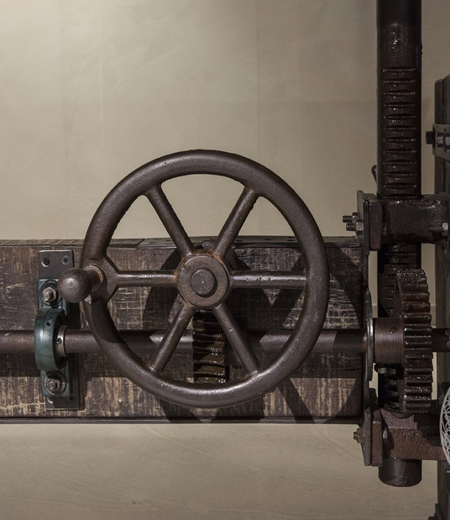 Be-Uniq Eettafel Factory - L100 x B240 cm - Oud Hardhout