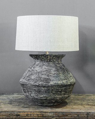 Be-Uniq Kruiklamp Rattan - Inclusief Kap - D34 x H53 cm