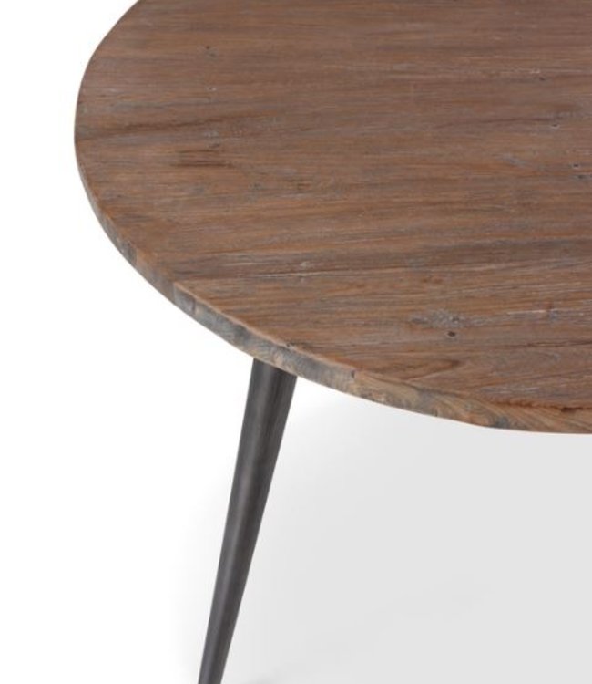 Rene Houtman Finn Tafel - Onbehandeld Teak Hout - D90 x H77 cm