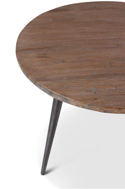Rene Houtman Finn Tafel - Onbehandeld Teak Hout - D90 x H77 cm